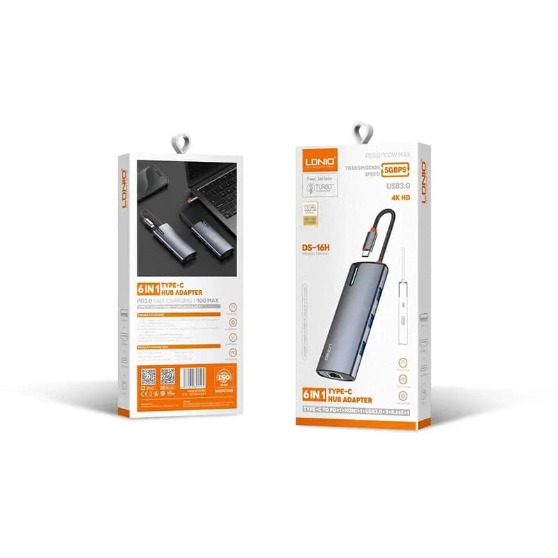هاب Type C الدینیو Ldnio DS-16H — تصویر ۶