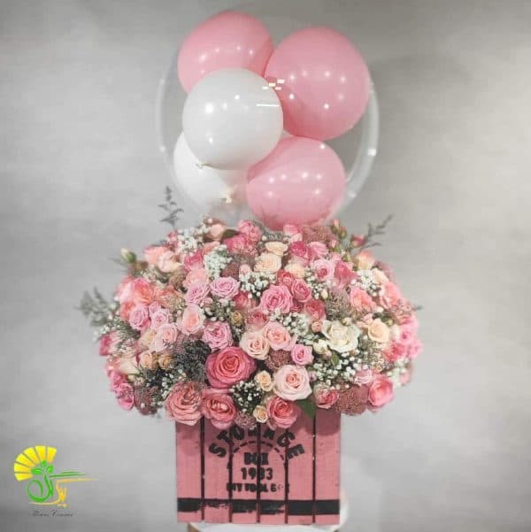 باکس گل و بادکنک کد 16