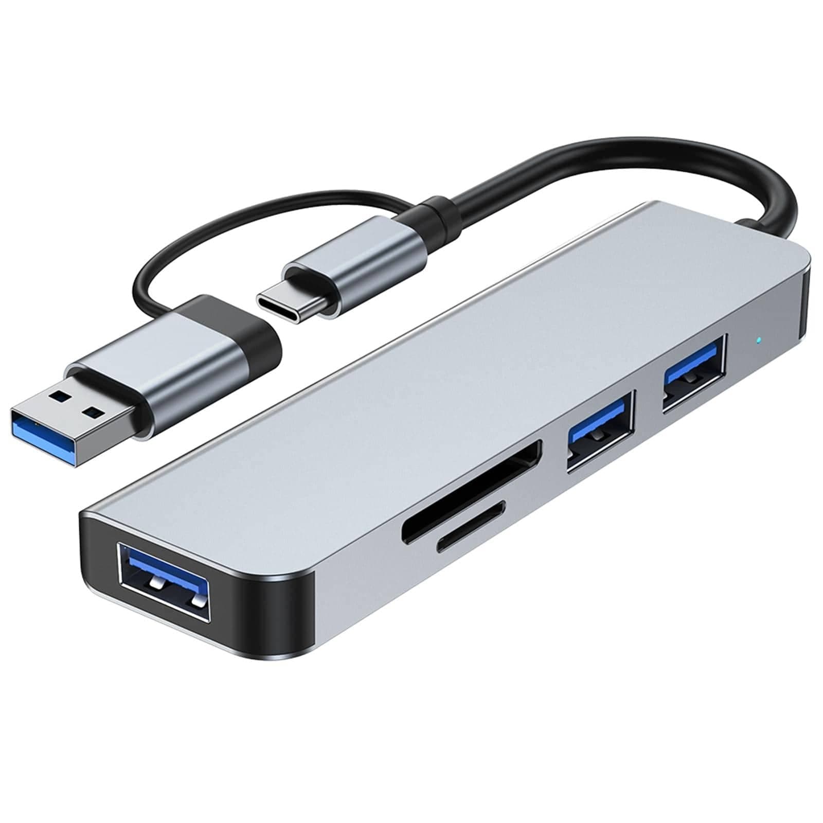هاب 5 پورت USB3.1 و رم ریدر P-NET مدل T-3625