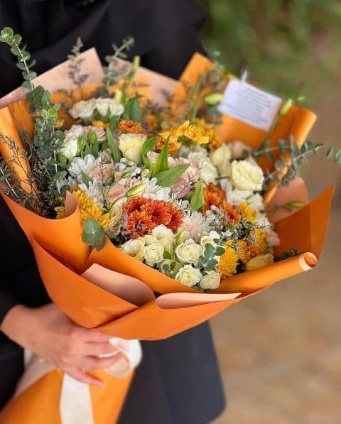 باکس گل کیفی طرح زمرد