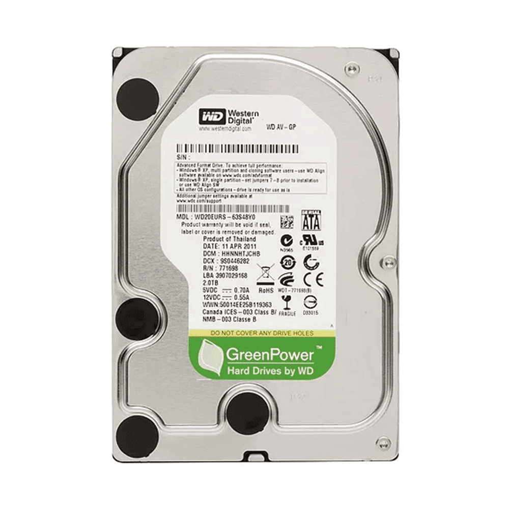 هارد دیسک اینترنال وسترن دیجیتال مدل Green WD20EURX ظرفیت 2 ترابایت — تصویر ۲