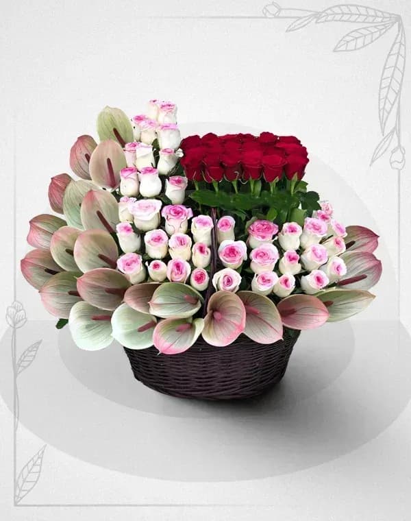 سبد گل کد 1093