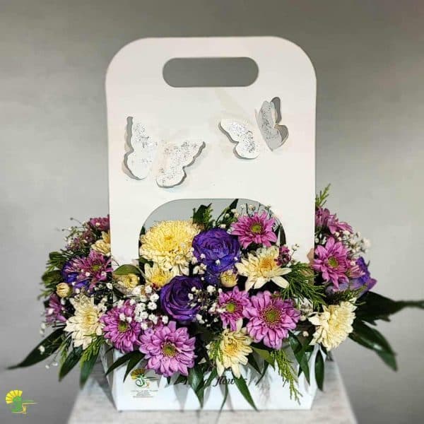 باکس گل هدیه مدل fresh-flower کد f13