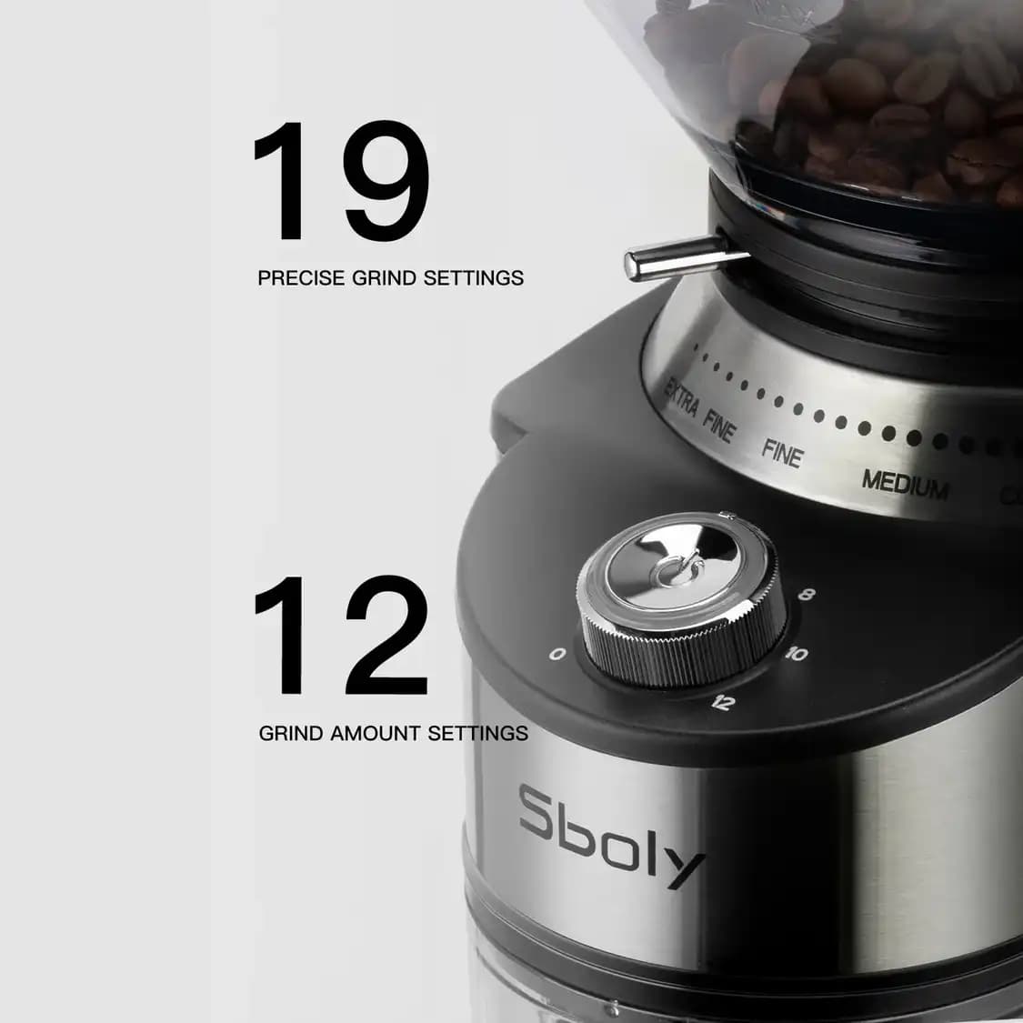 آسیاب قهوه اسبولی مدل Sboly SYCG-801D — تصویر ۳