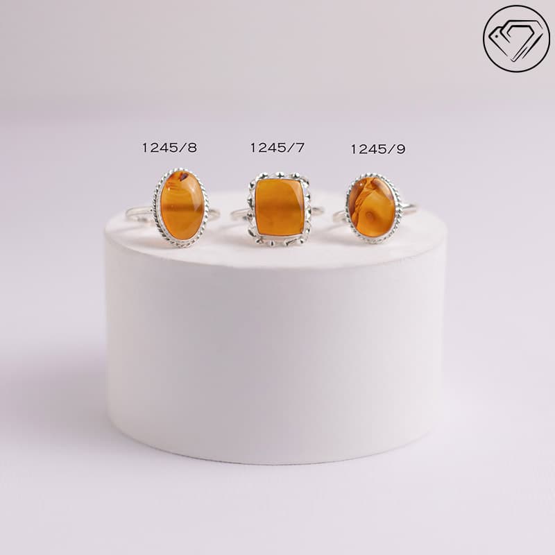 انگشتر نقره زنانه عقیق یمن کد GA-1245 — تصویر ۹