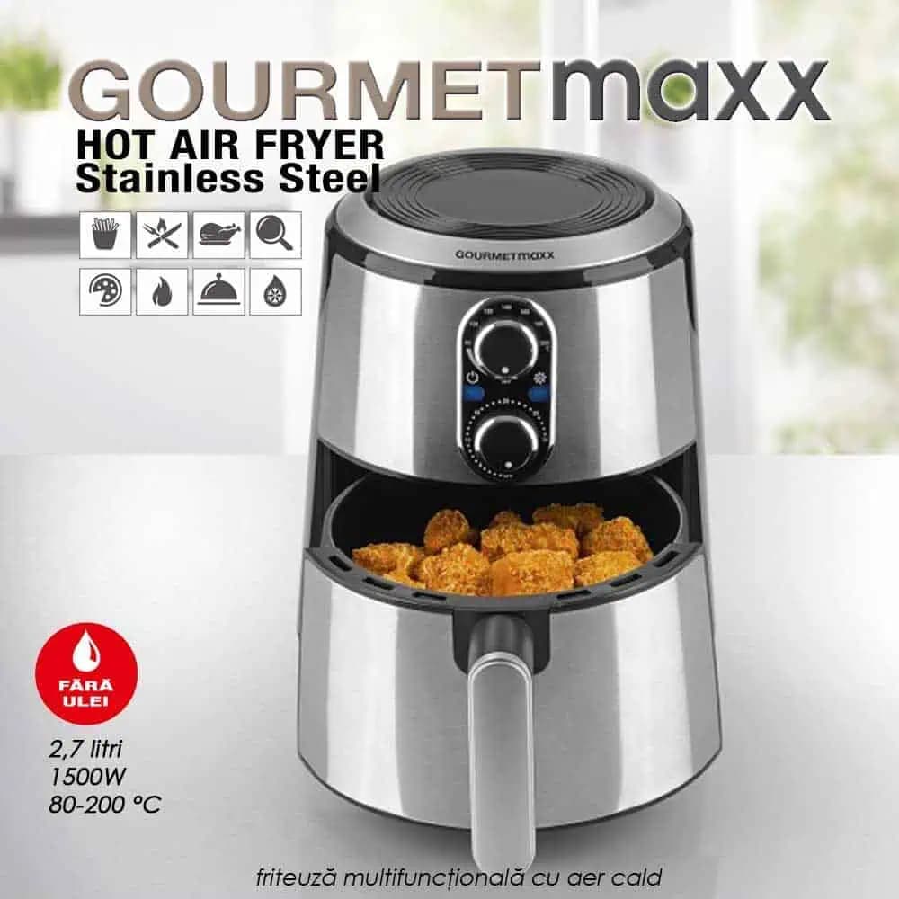 سرخ کن بدون روغن 2.7 لیتری گورمت مکس آلمان مدل Gourmetmaxx 32830D0 — تصویر ۸