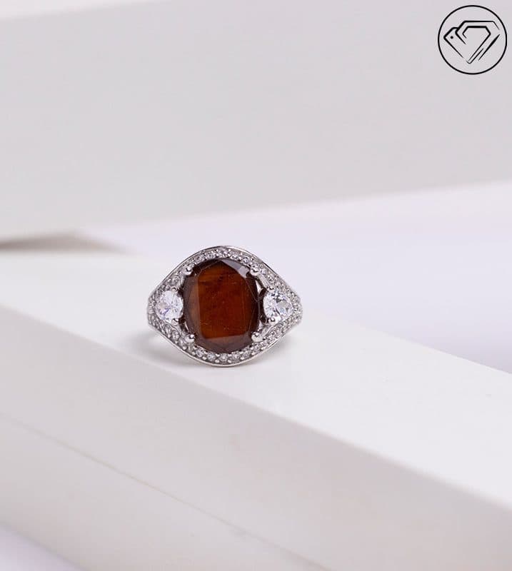 انگشتر نقره زنانه گارنت سرخ مدل GA-1473