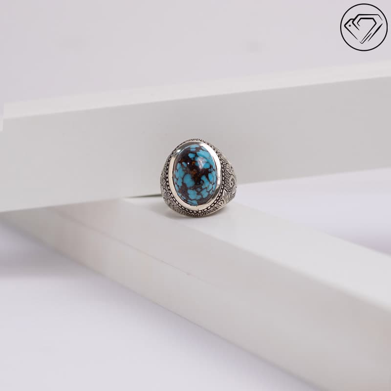 انگشتر فیروزه مصری مدل GA-1452