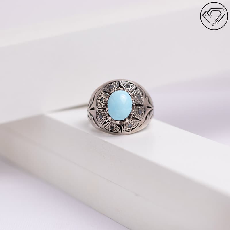 انگشتر فیروزه نیشابور عجمی مدل GA-1428