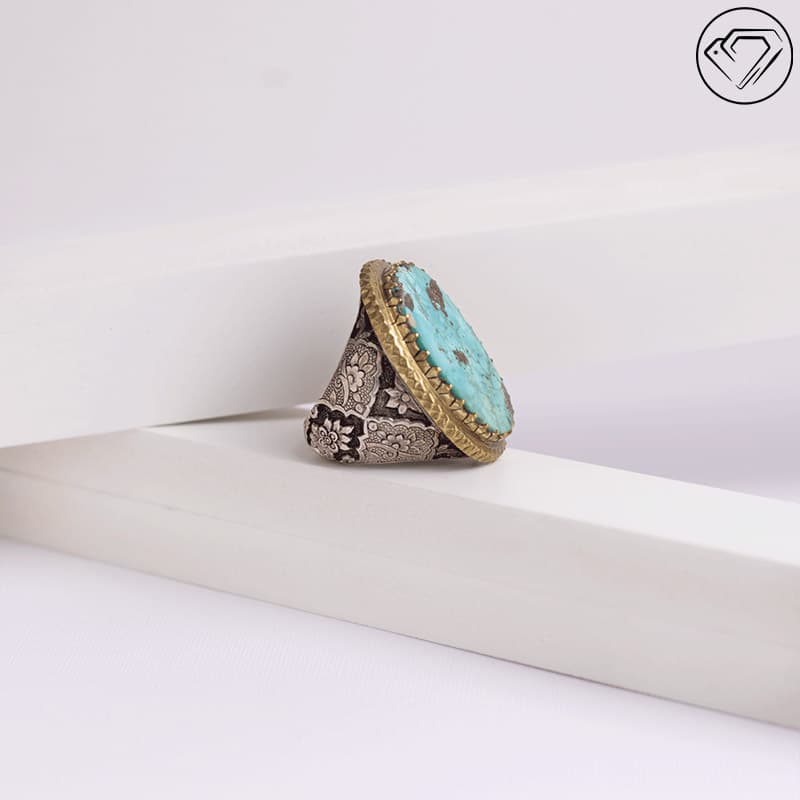 انگشتر فیروزه نیشابوری مدل GA-1412 — تصویر ۱۲