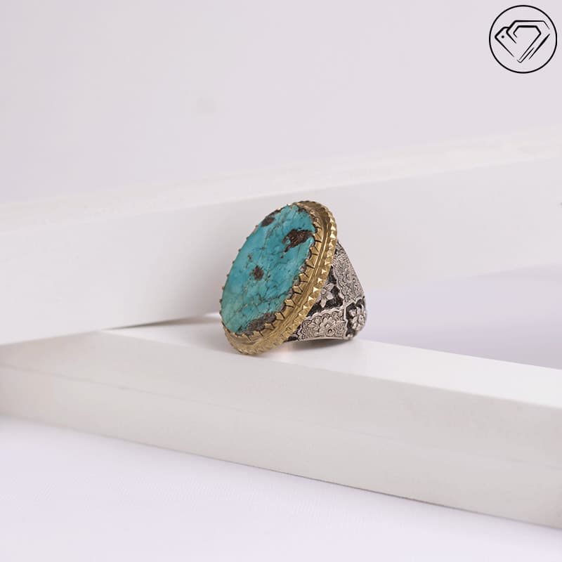 انگشتر فیروزه نیشابوری مدل GA-1412 — تصویر ۳