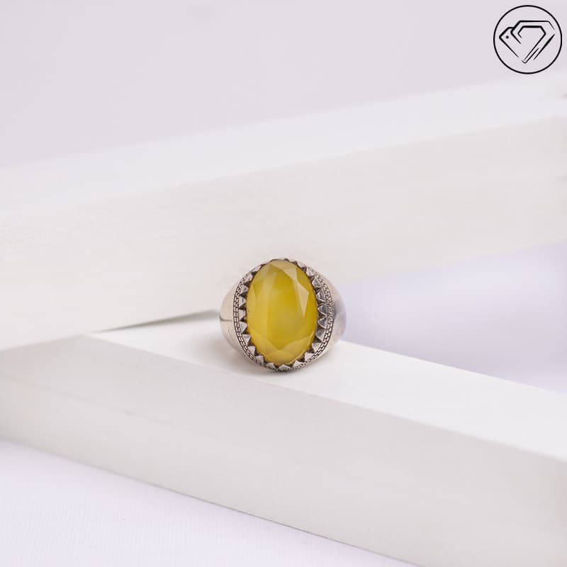 انگشتر عقیق زرد مدل GA-1214
