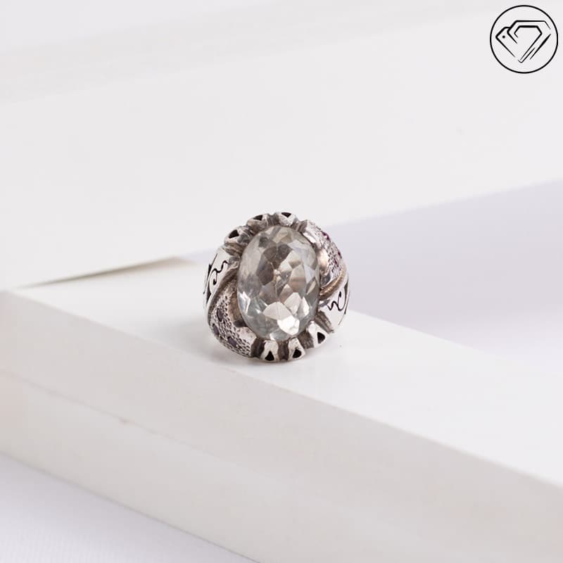 انگشتر کوارتز لیمویی مدل GA-1028
