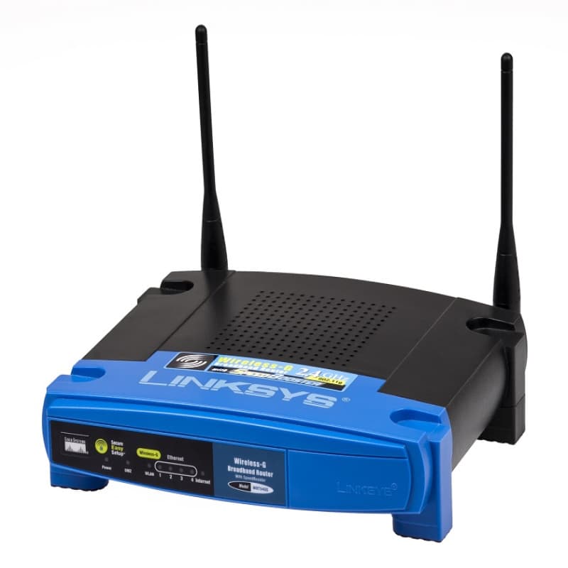 روتر/اکسس پوینت/سوئیچ/ لینکسیس WRT54G V8 (در حد نو)