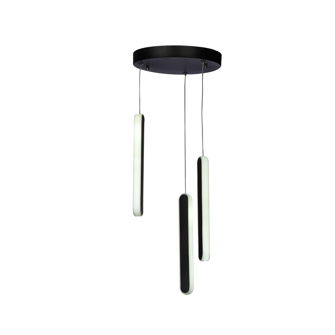 لوستر مدرن چشمه نور کد L6411/3-BK — تصویر ۲