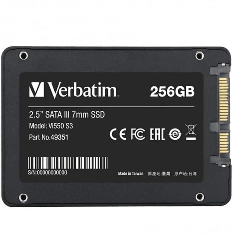 اس اس دی اینترنال Verbatim مدل VI550 S3 ظرفیت 256 گیگابایت — تصویر ۳