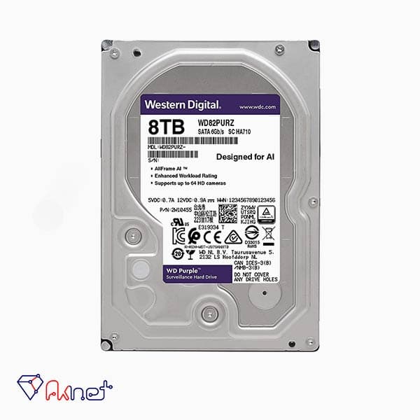هارد دیسک اینترنال 8 ترابایت وسترن Western Digital WD purple WD82PURZ — تصویر ۹