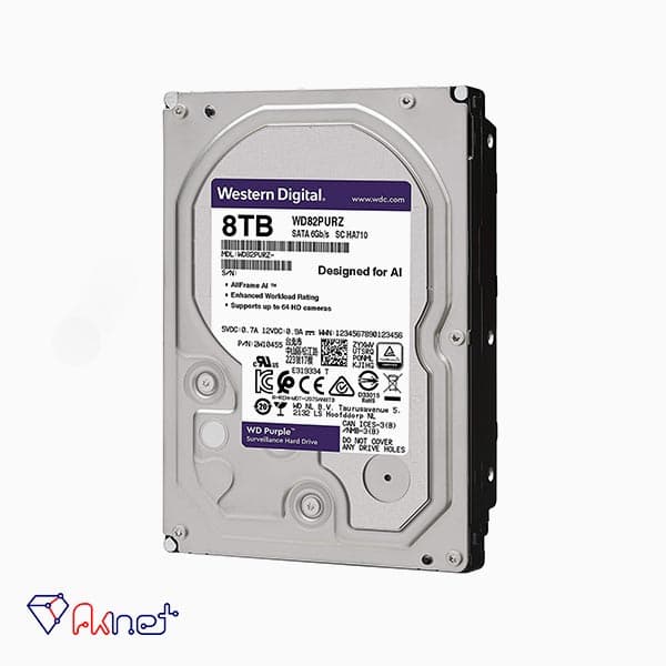 هارد دیسک اینترنال 8 ترابایت وسترن Western Digital WD purple WD82PURZ