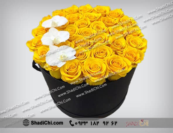 باکس گل رز زرد