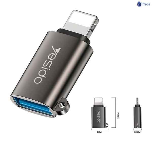 تبدیل otg لایتنینگ یسیدو مدلyesido gs14