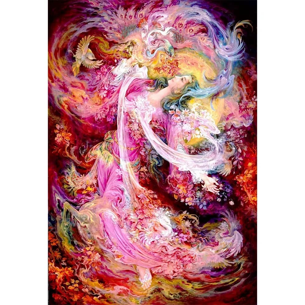 تابلو نگارگری اثر استاد سمانه رحمتی کد 12457 — تصویر ۳
