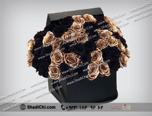 باکس گل مشکی طلایی — تصویر ۷