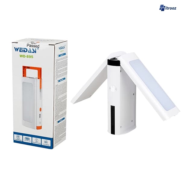 چراغ شارژی دو حالته پاوربانک دار Weidasi WD-895