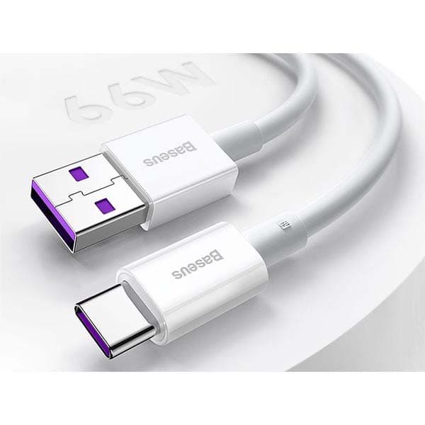 کابل شارژ تایپ سی 66وات بیسوس مدل baseus CATYS-02 یک متری