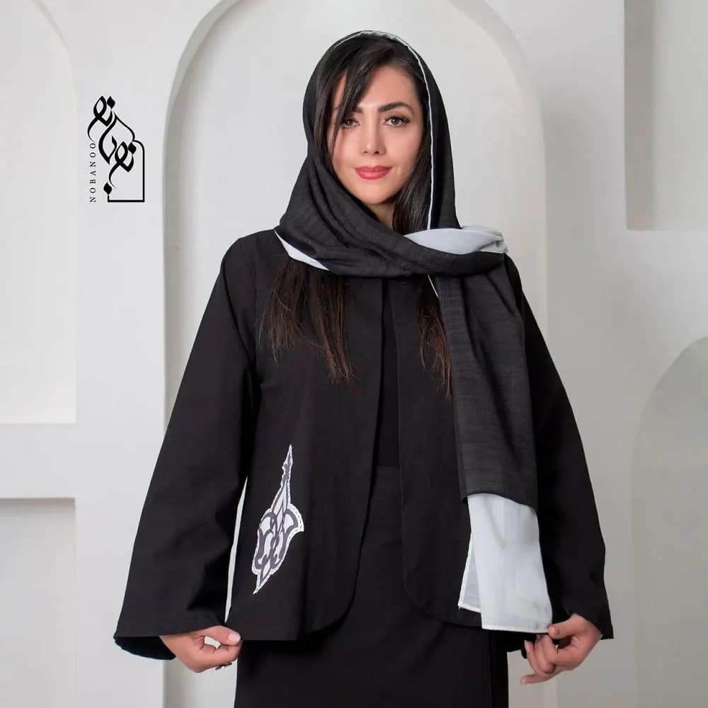 مانتو لینن زنانه طرح هیلان کد 23384 — تصویر ۳