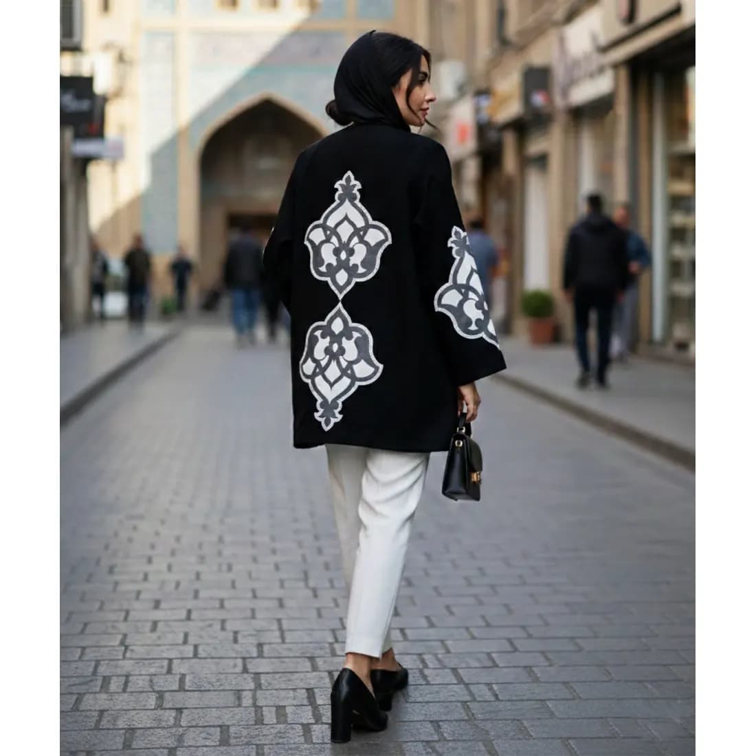 مانتو لینن زنانه طرح هیلان کد 23384 — تصویر ۷