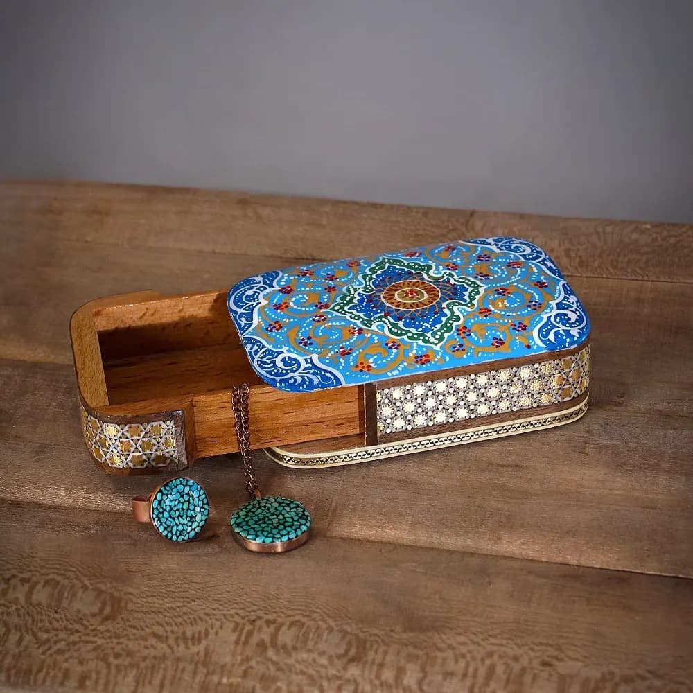 جعبه جاکارتی خاتم کاری کد 371
