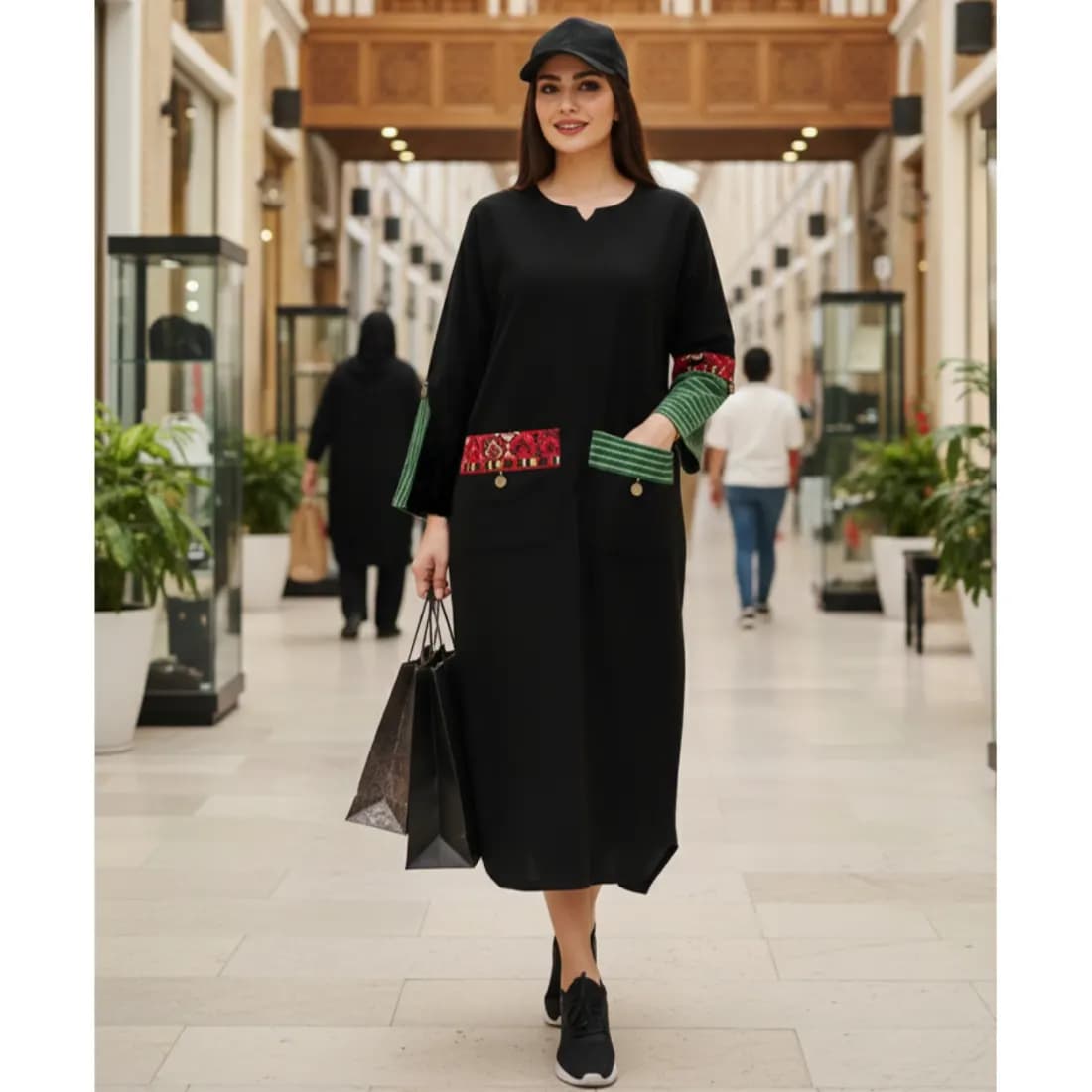 مانتو زنانه لینن دستبافت طرح آیسو کد 23363 — تصویر ۴