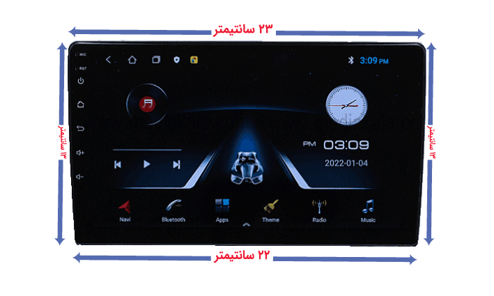 قاب و مانیتور ام وی ام 530 MVM فابریک 9 اینچ مدل Android — تصویر ۷