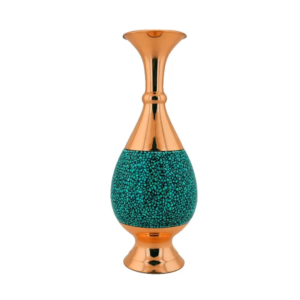 گلدان فیروزه کوبی 25 سانتی کد 304