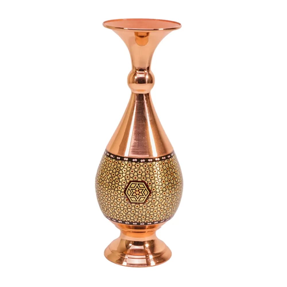 گلدان مس و خاتم 30 سانتی کد 280