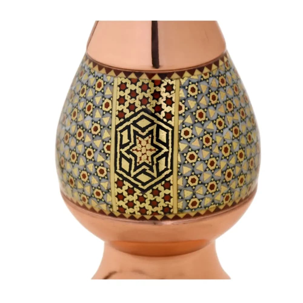 گلدان مس و خاتم 16 سانتی کد 278 — تصویر ۳