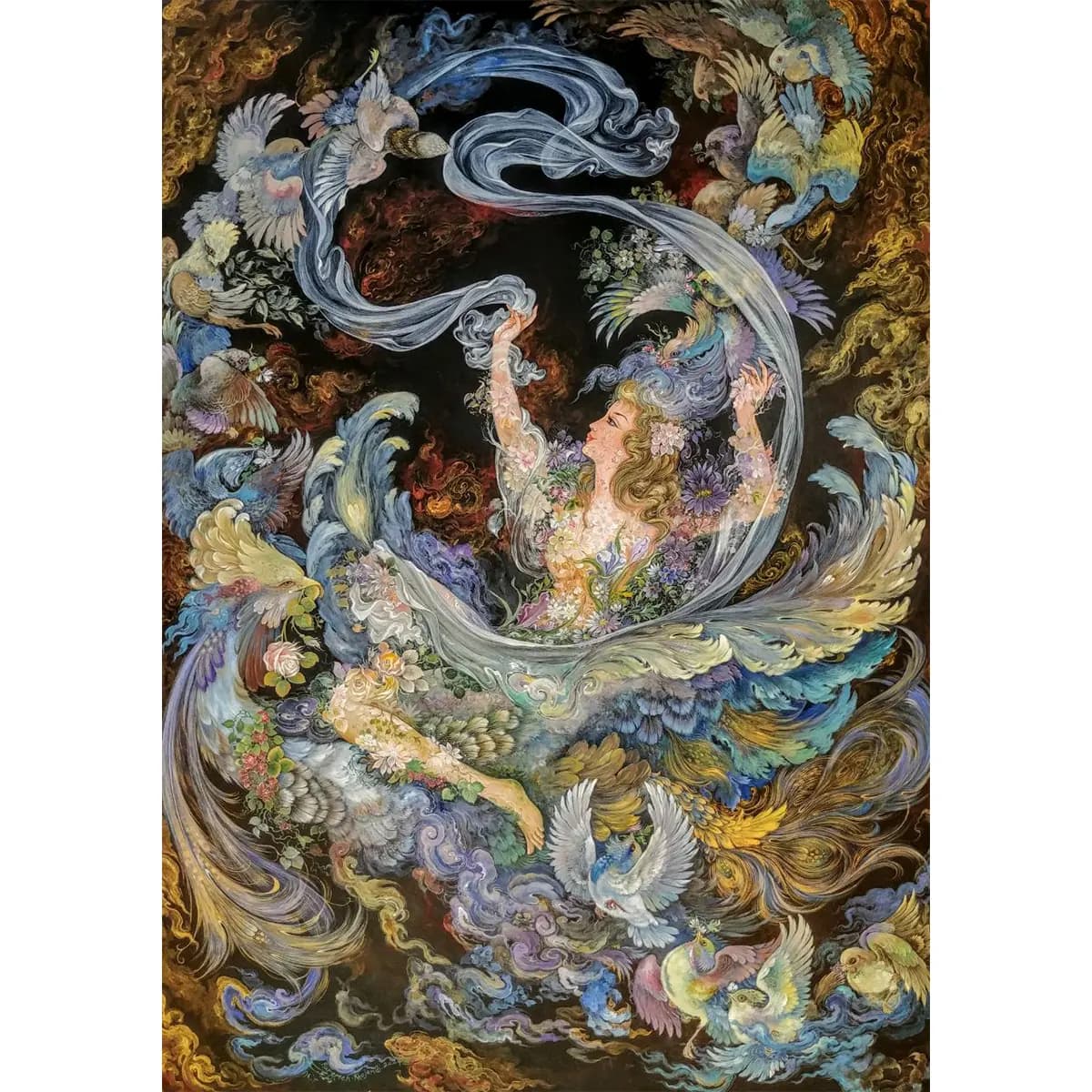 تابلو نگارگری دگردیسی اثر استاد اسماعیل زاده کد 16258 — تصویر ۱۰