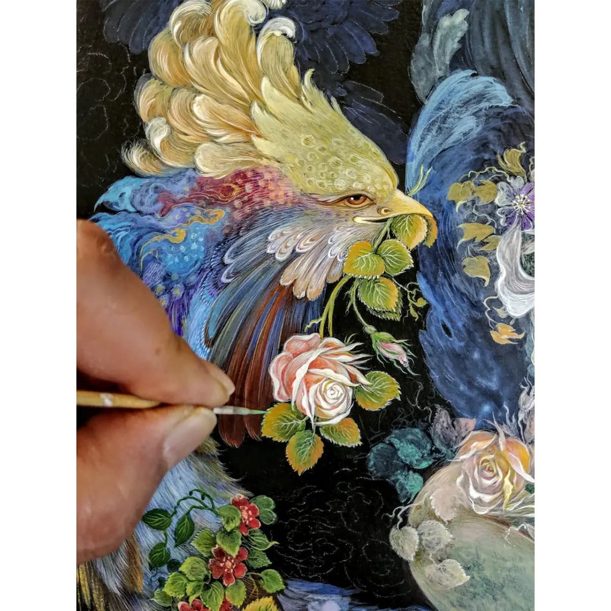 تابلو نگارگری دگردیسی اثر استاد اسماعیل زاده کد 16258 — تصویر ۴