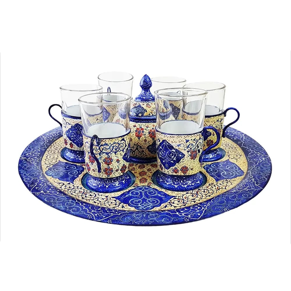 سرویس چای خوری میناکاری 6 نفره کد 225 — تصویر ۵