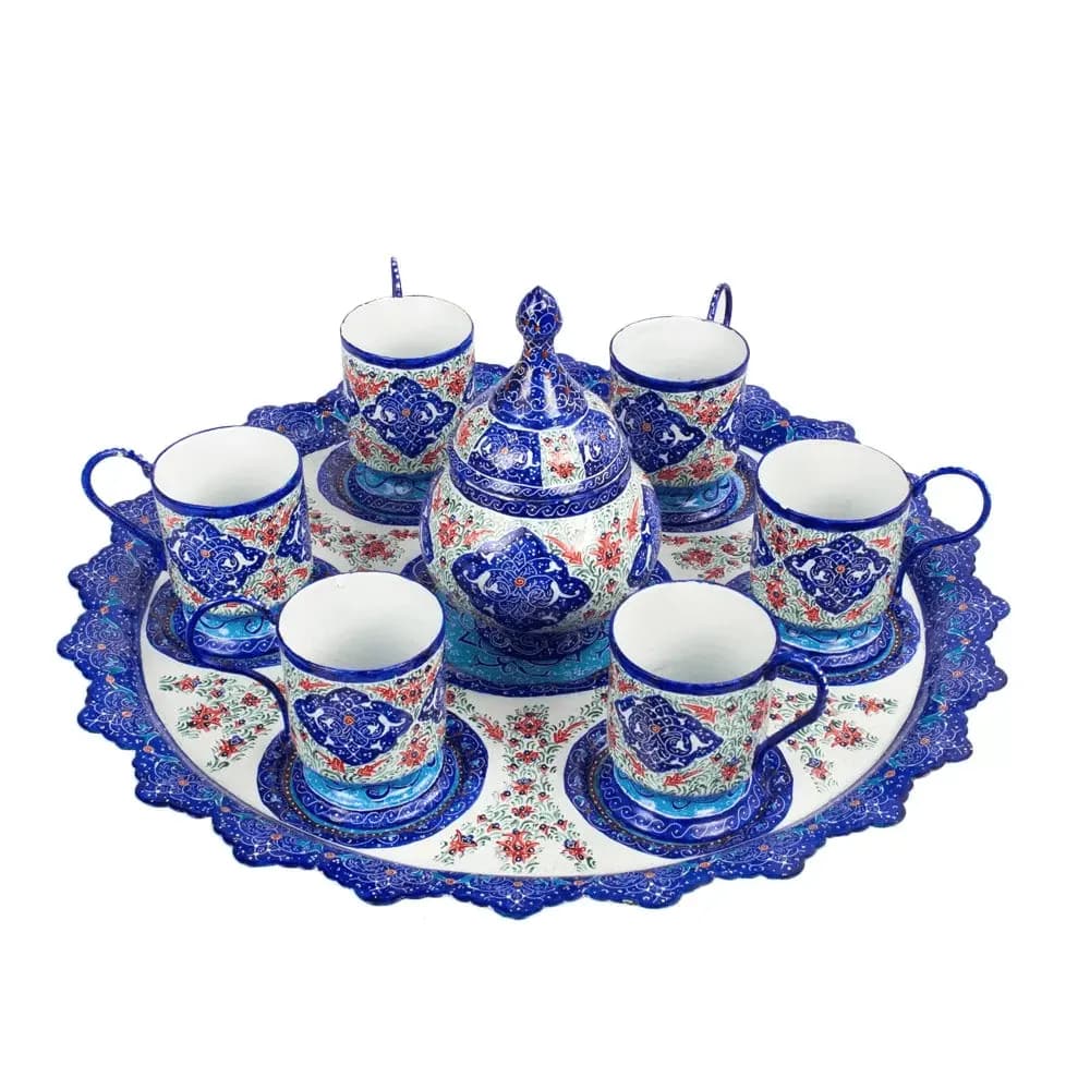 سرویس چای خوری میناکاری 6 نفره کد 224 — تصویر ۸