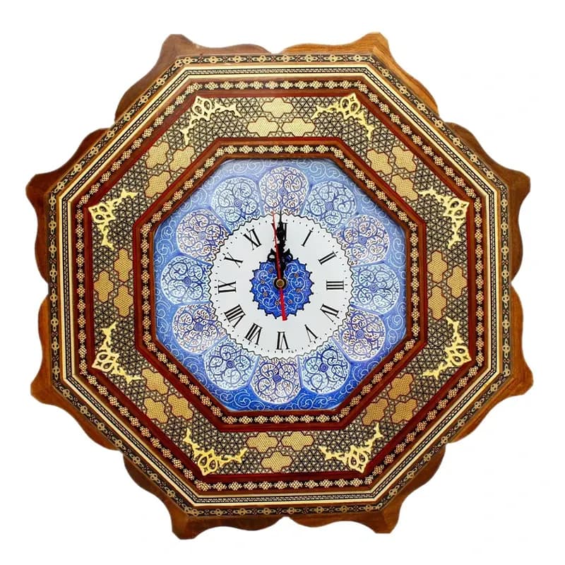 ساعت دیواری خاتم کاری کد 220 — تصویر ۲