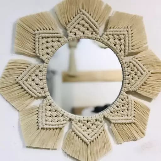 آینه مکرومه بافی