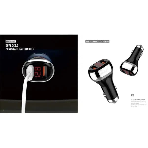 شارژر فندکی الدینیو مدل C2 به همراه کابل تبدیل microUSB — تصویر ۹
