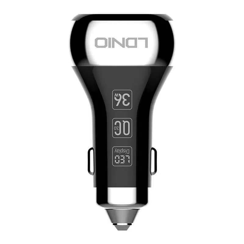 شارژر فندکی الدینیو مدل C2 به همراه کابل تبدیل microUSB — تصویر ۳