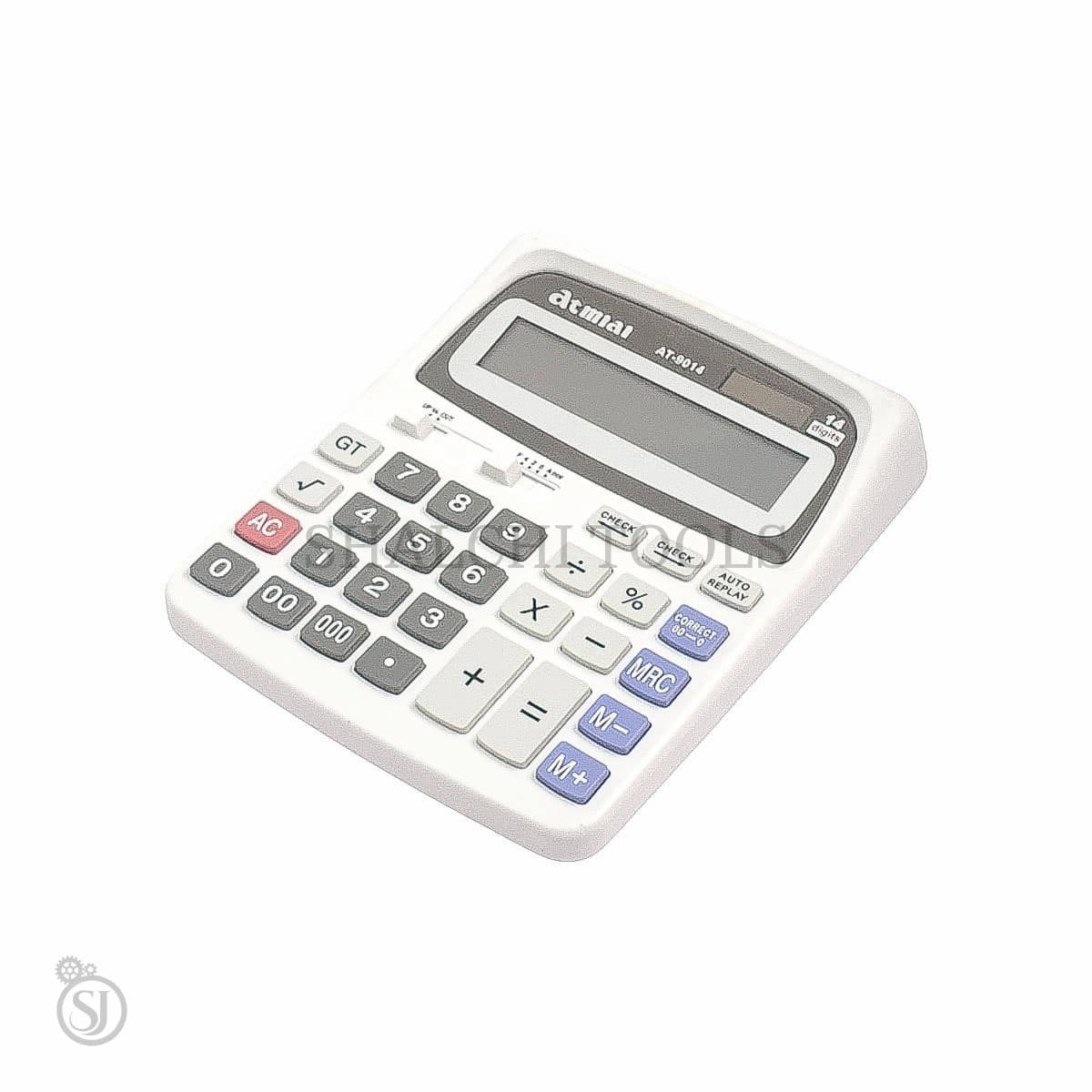 ماشین حساب رومیزی ۱۴ رقمی Atmiai مدل AT-9014 دو منبع تغذیه