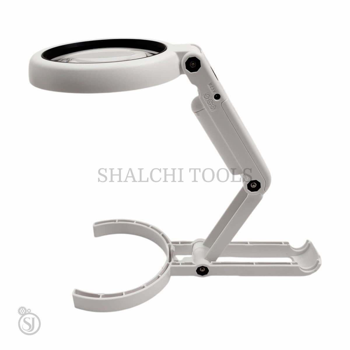 ذره بین پایه دار و دستی چراغ دار مدل SF75RC سایز ۷۵ میلی متر
