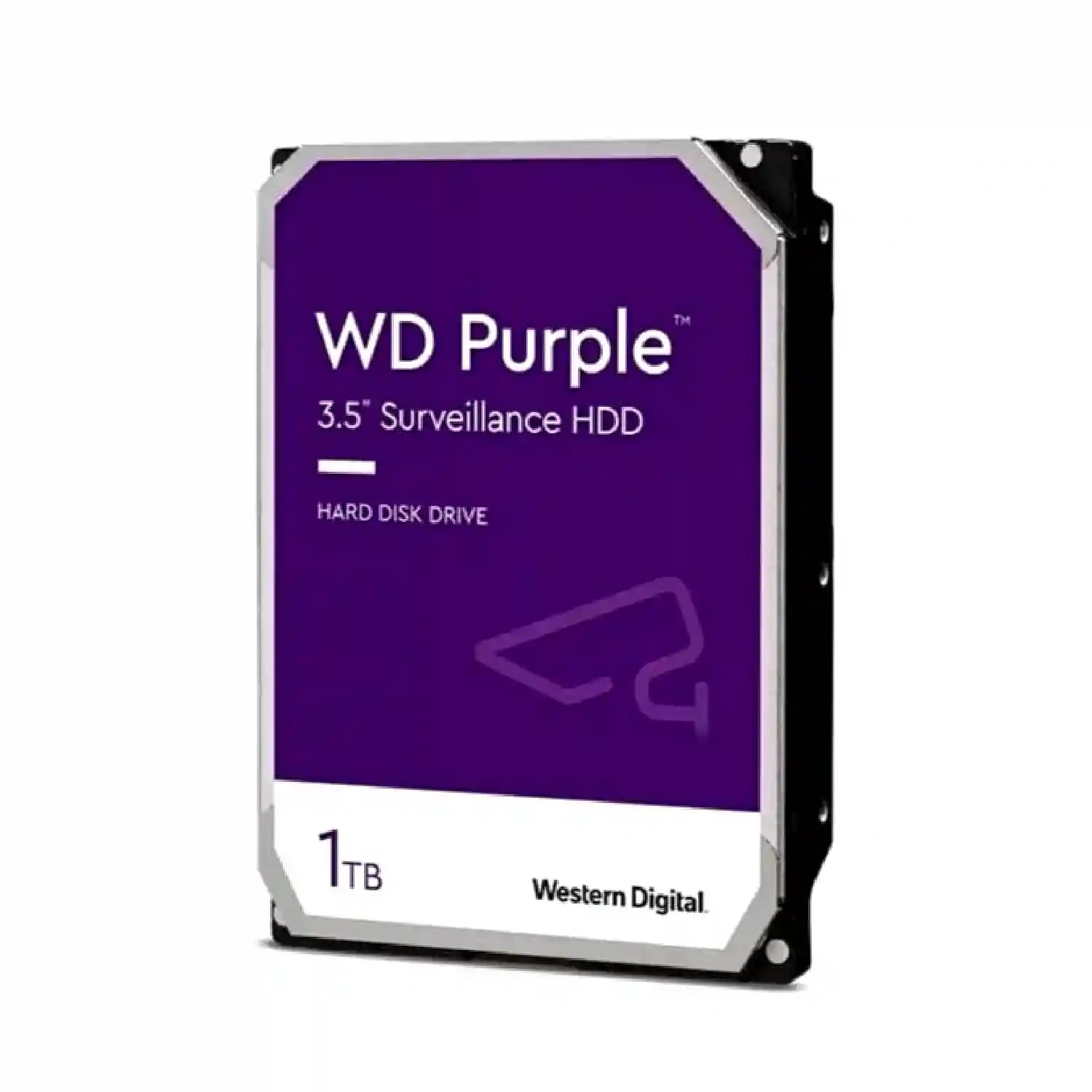 هارد دیسک اینترنال وسترن دیجیتال بنفش Purple 1TB مدل WD10PURZ (استوک تست شده)