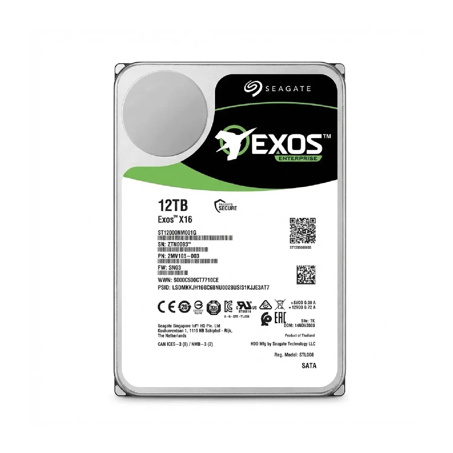 هارد ۱۲ ترابایت Seagate Exos X16 (Enterprise) – سلامت ۱۰۰٪ و کمکارکرد (استوک) — تصویر ۲