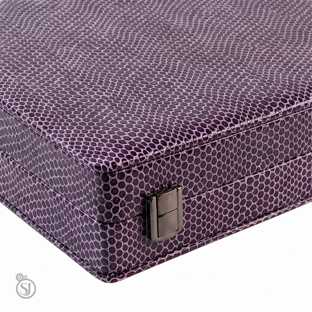 جعبه جواهرات پوست ماری کلکسیونی سوسنی ابعاد 20*30 — تصویر ۸
