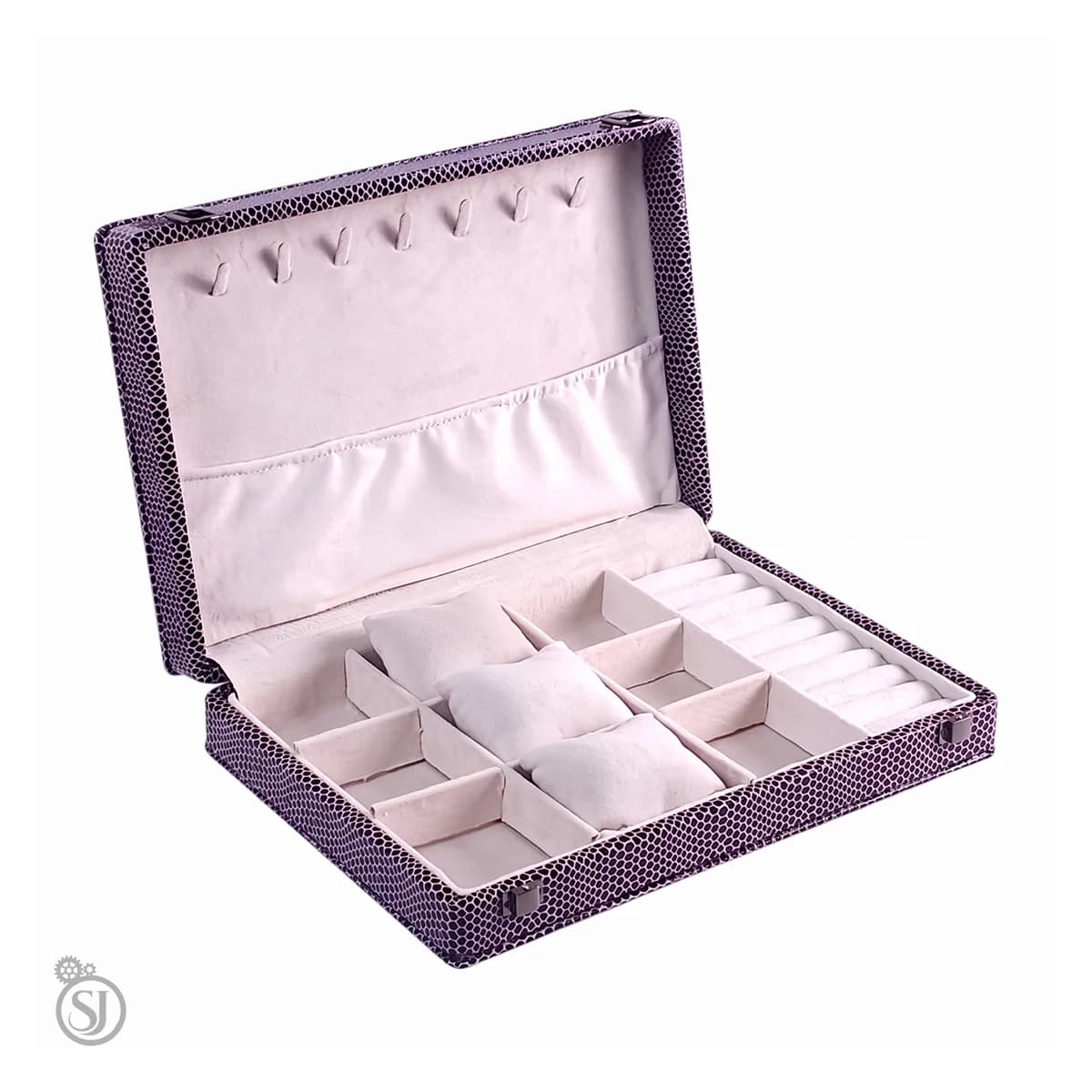 جعبه جواهرات پوست ماری کلکسیونی سوسنی ابعاد 20*30